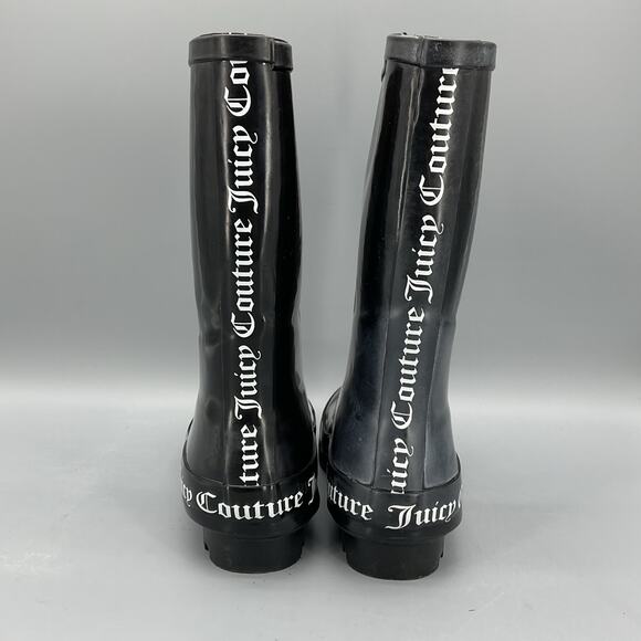 NEW Juicy Couture Women’s Totally Logo Rainboots Black Size 6 - Picture 4 of 10